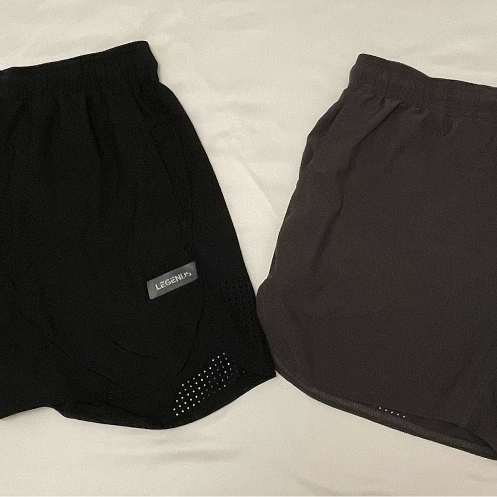 Legends Running/Athletic Black and Gray  Shorts